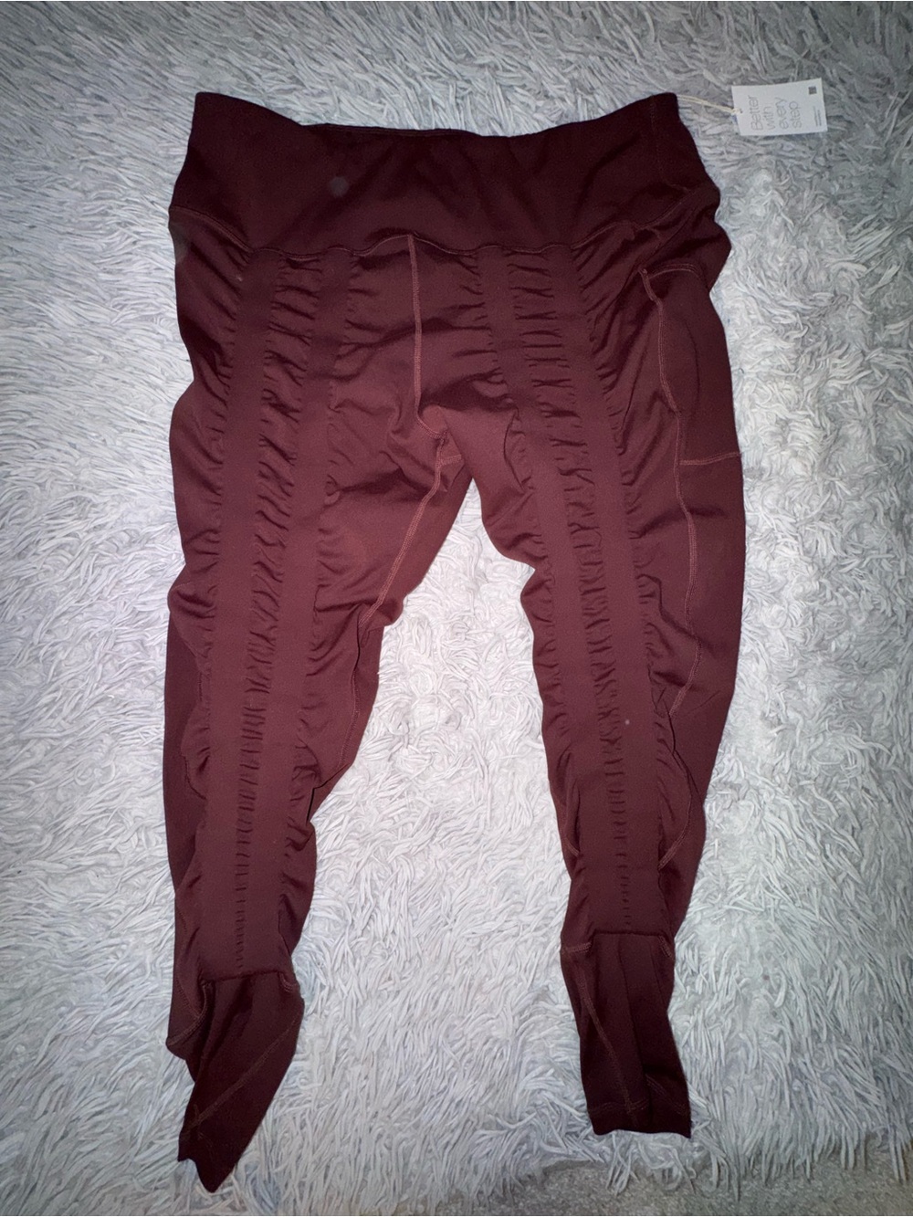 Sweetflexx Booty Band Resistance Leggings Size 18 Hot Chocolate Brown High Rise